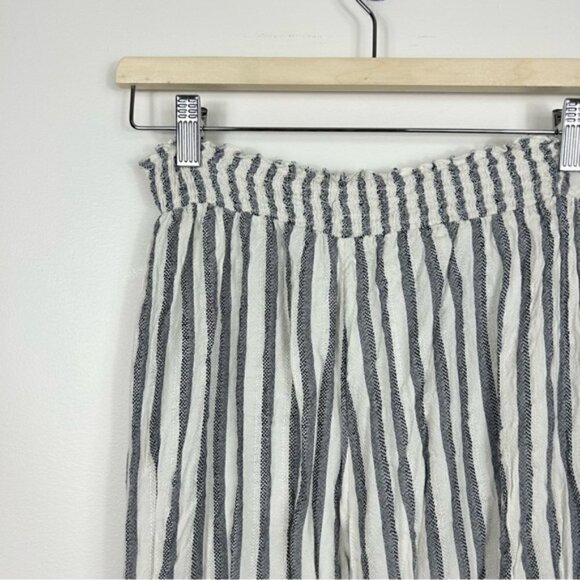 Becca By Rebecca Virtue Gateway Cover-up Swim Pant Wide Split Leg Gray Stripe M - Picture 8 of 10